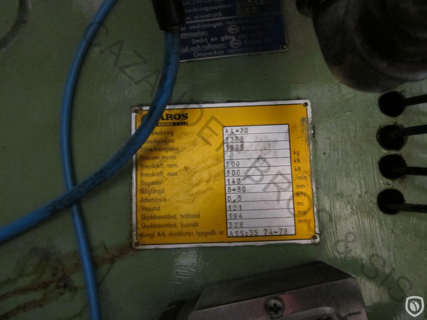 machine plate AROS