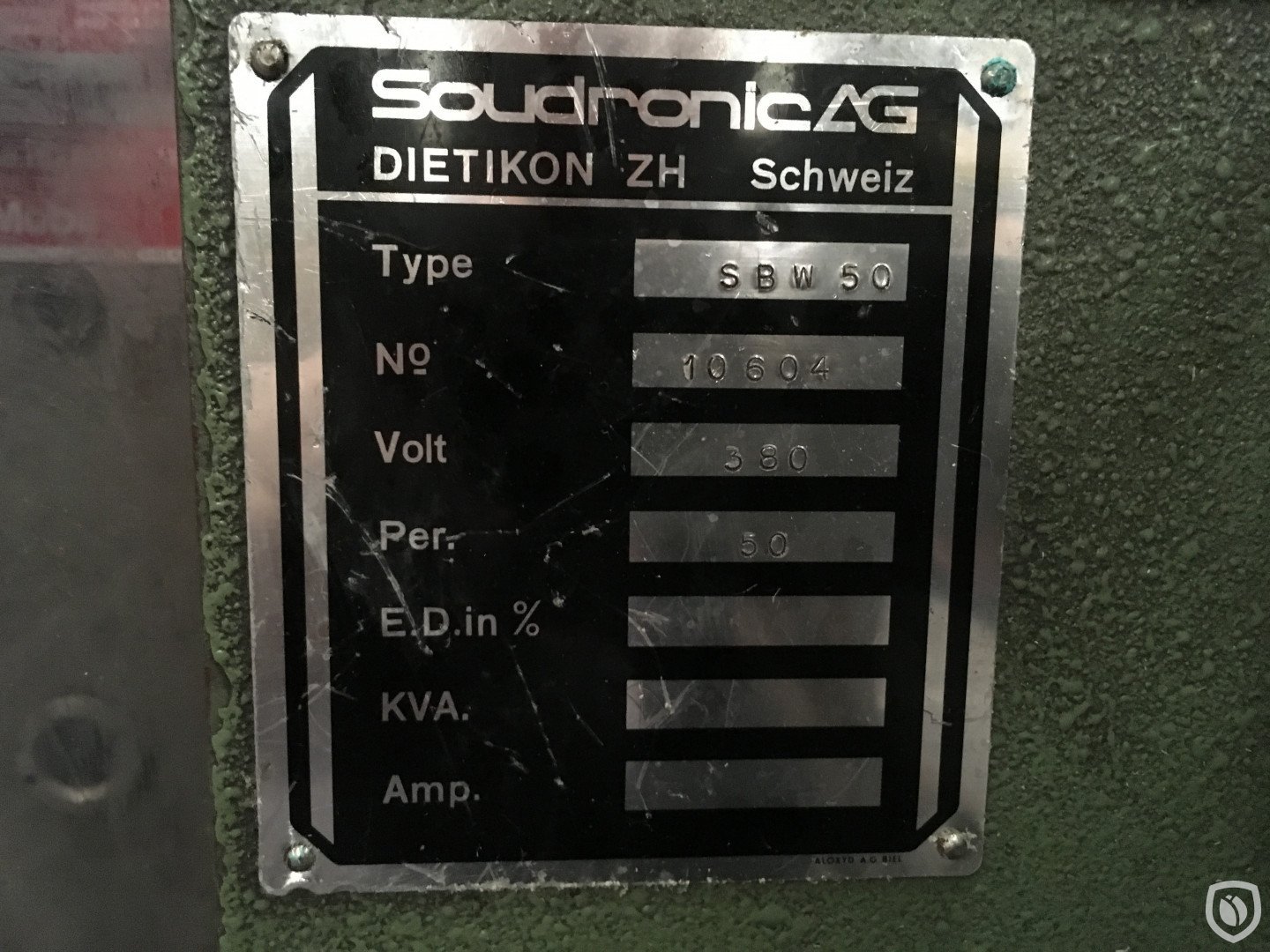 machine identification plate