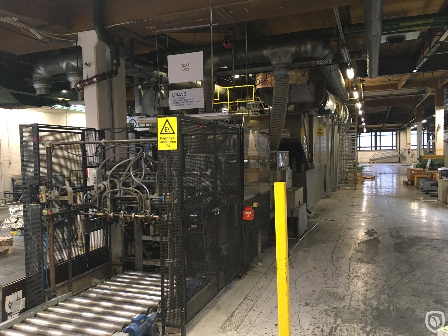 Mailander 460 coating line with LTG tunnel-oven of 28.5 meter